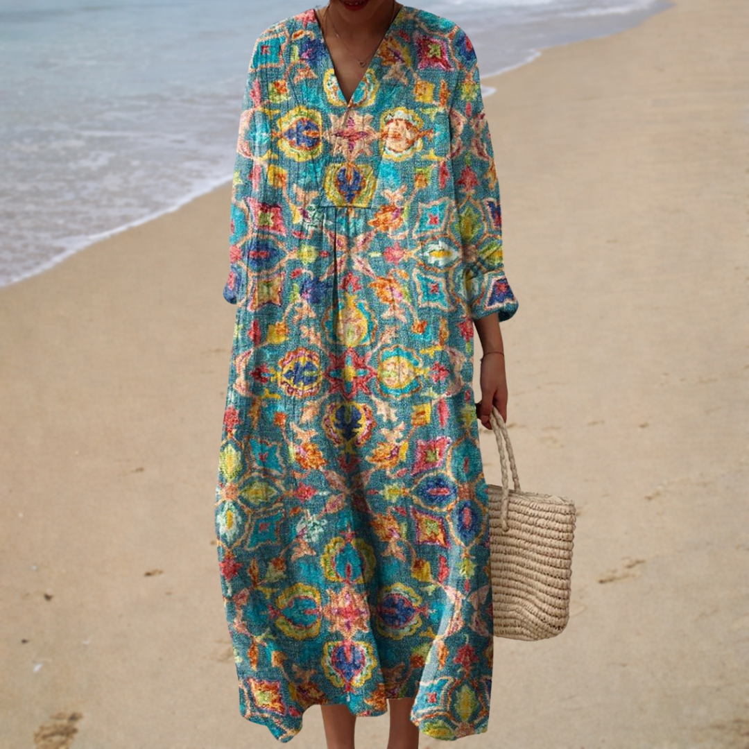 Chic Flattering Printed Summer Dress