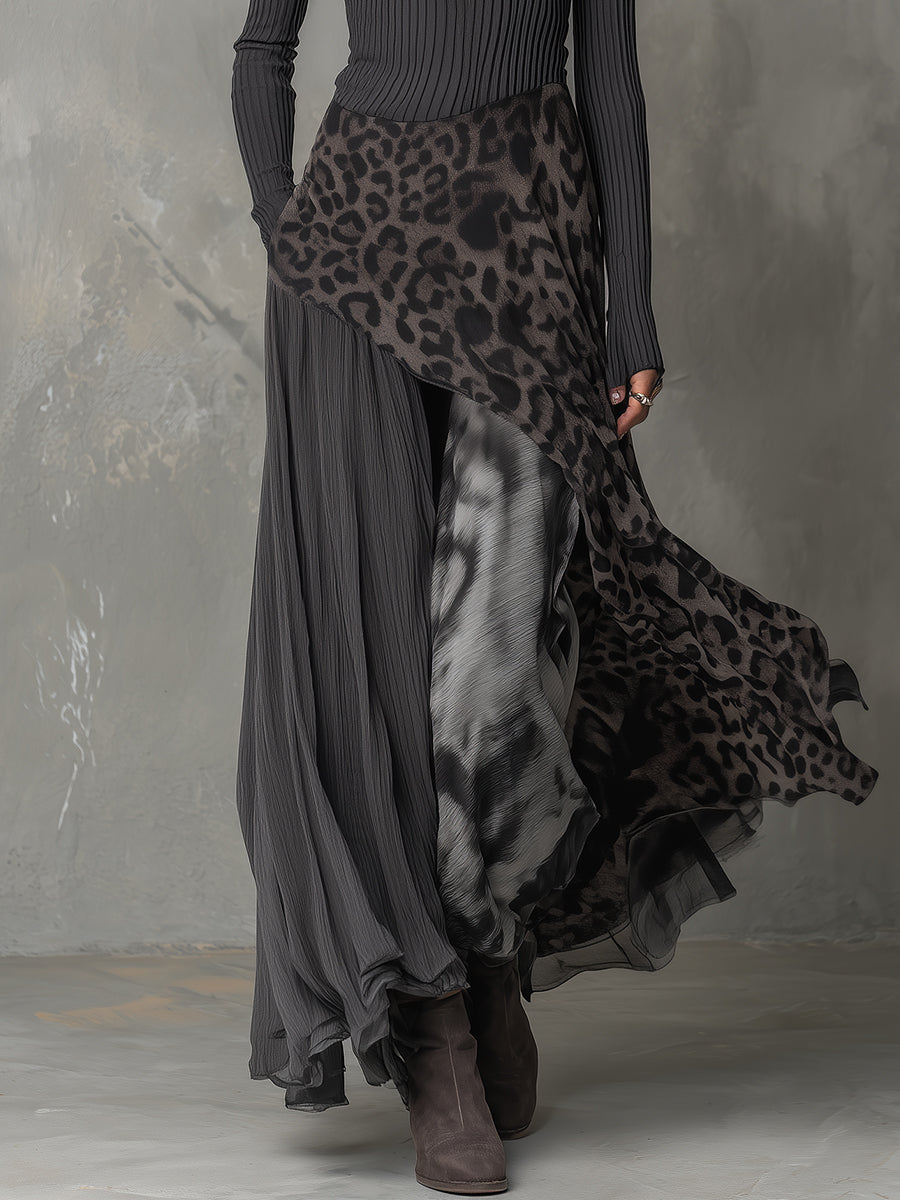 Martina | Boho-Chic Long Leopard-Print Dress • S1