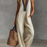 Maribel | Embroidered Wide-Leg Jumpsuit