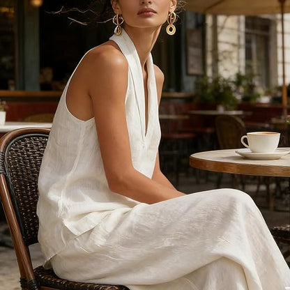 Ainhoa | Linen-Textured Two-Piece Set for Effortless Style