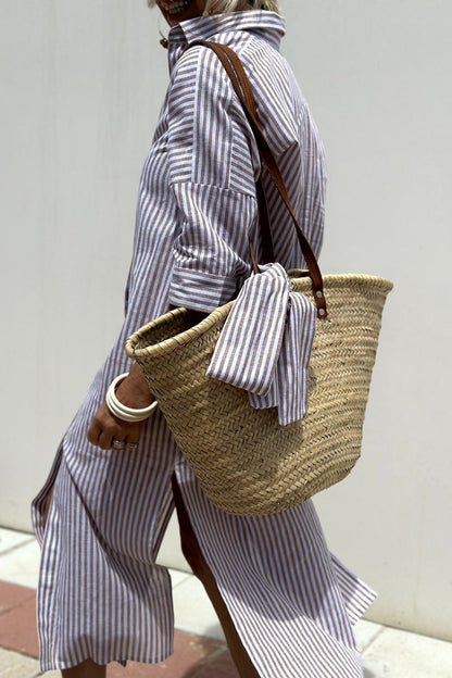 Sophia | Timeless Striped Shirt Dress with Effortless Elegance and Comfort