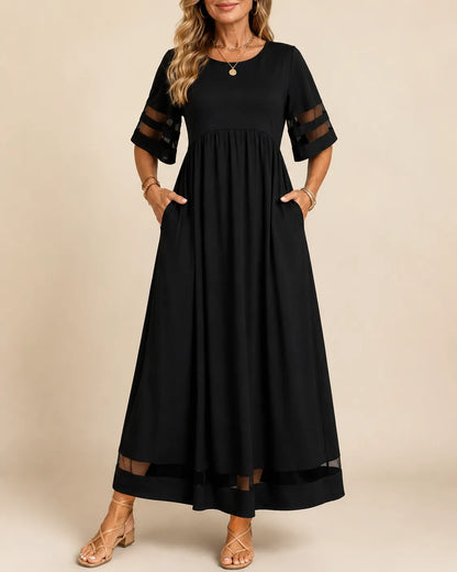 Aubrey™ Flattering Tummy-Smoothing Midi Dress for a Sleek Silhouette