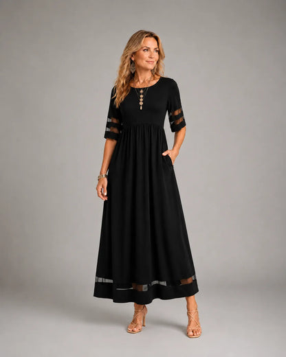 Aubrey™ Flattering Tummy-Smoothing Midi Dress for a Sleek Silhouette