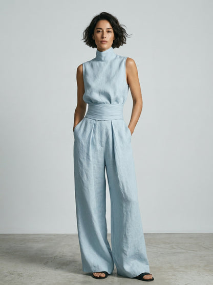 Nuria | Sleek Minimalist Sleeveless Top Set – Size S1