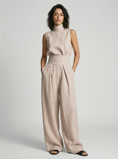 Nuria | Sleek Minimalist Sleeveless Top Set – Size S1