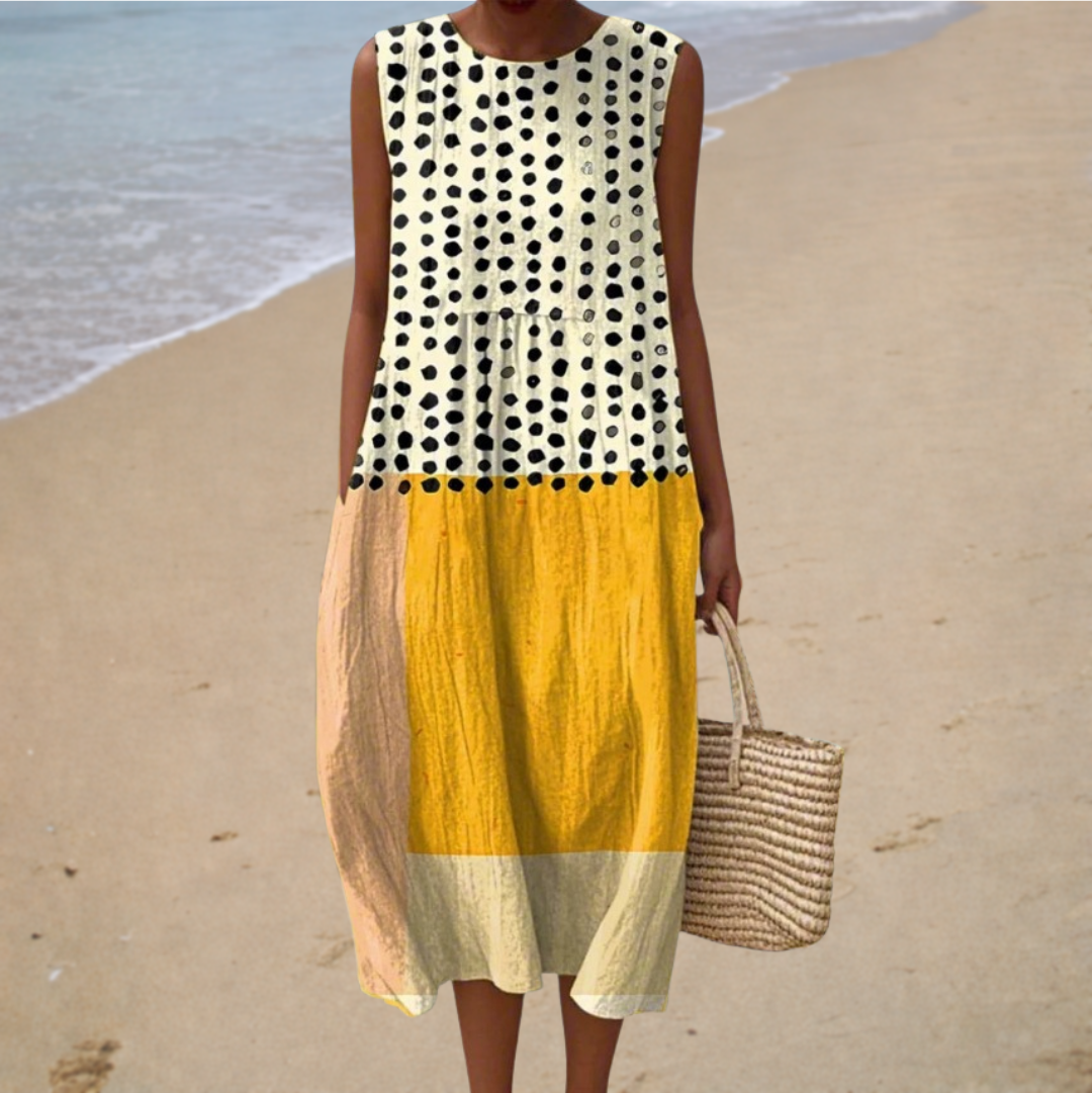 Effortless Comfort: Sleeveless Summer Dress for All-Day Style