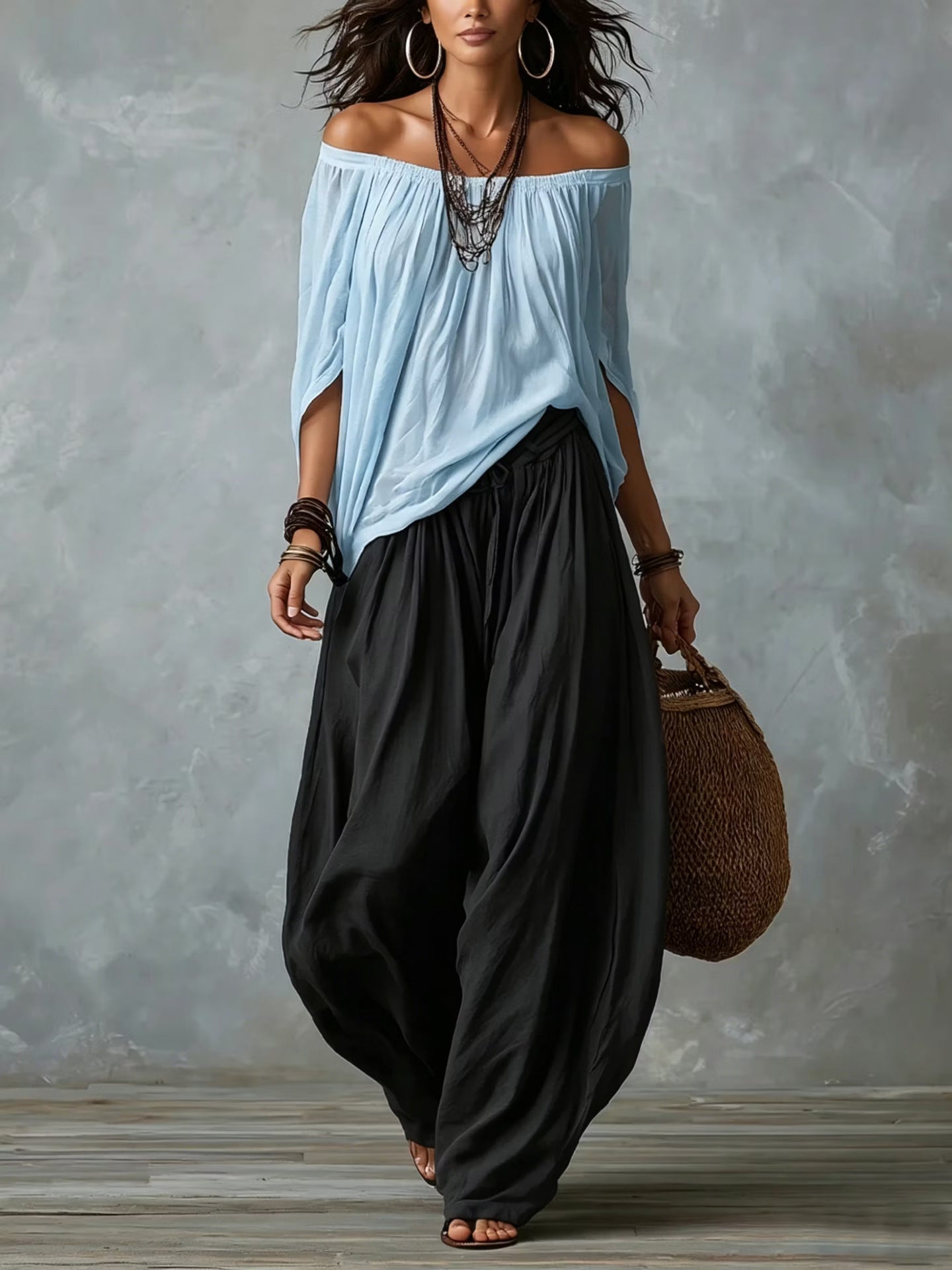 Camila | Effortless Off-Shoulder Two-Piece Set — Chic, Breezy Summer Essential