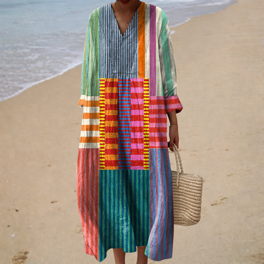 Chic Flattering Printed Summer Dress - Lightweight, Vibrant & Effortless