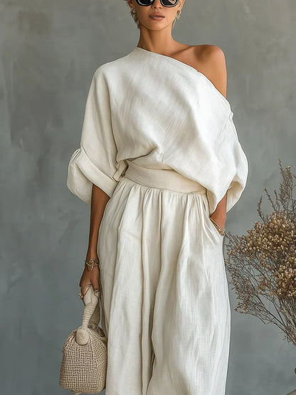 Mila™ Chic Off-Shoulder Two-Piece Set