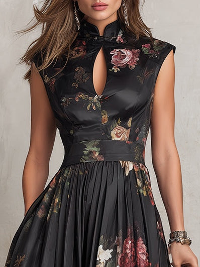 Celeste | Floral Pleated Midi Dress