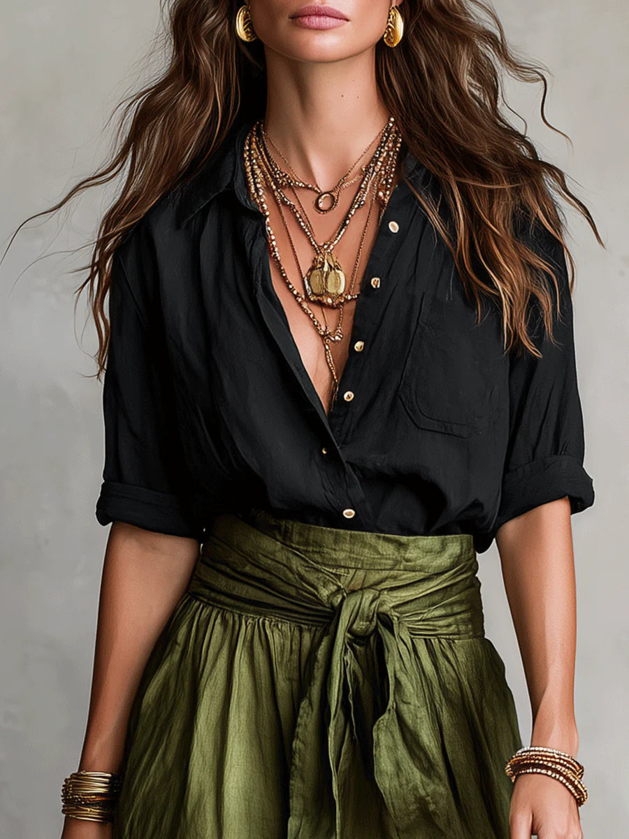 Camilla Tie-Waist Midi Set – Chic, Effortless Two-Piece Ensemble