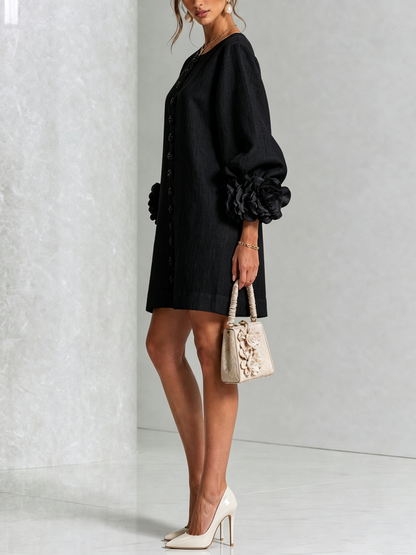 Florence Floral Button-Down Mini Dress – Effortless Chic for Any Occasion