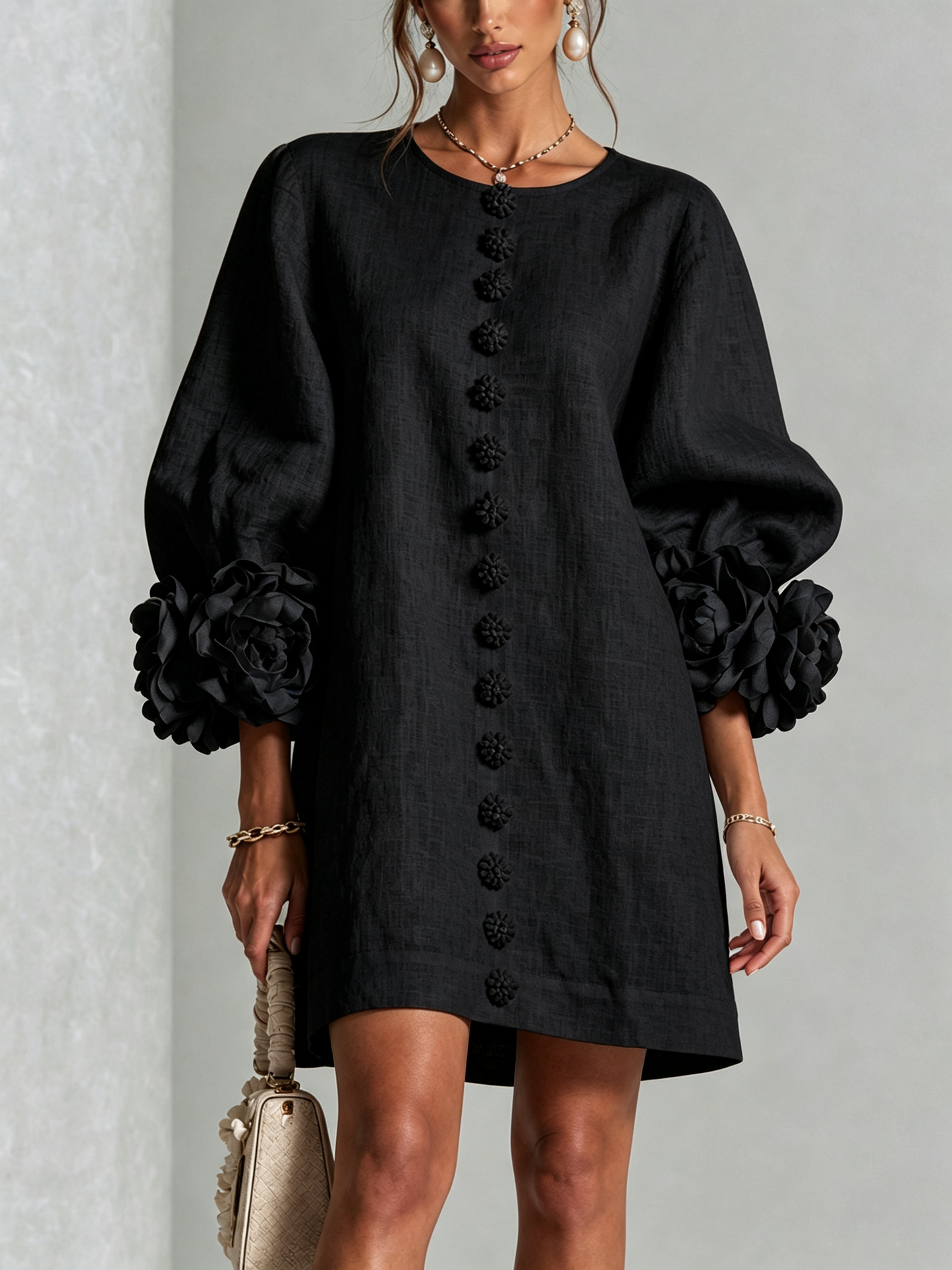 Florence Floral Button-Down Mini Dress – Effortless Chic for Any Occasion