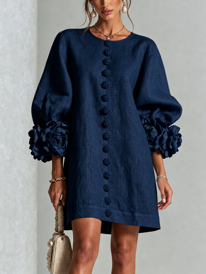 Florence Floral Button-Down Mini Dress – Effortless Chic for Any Occasion