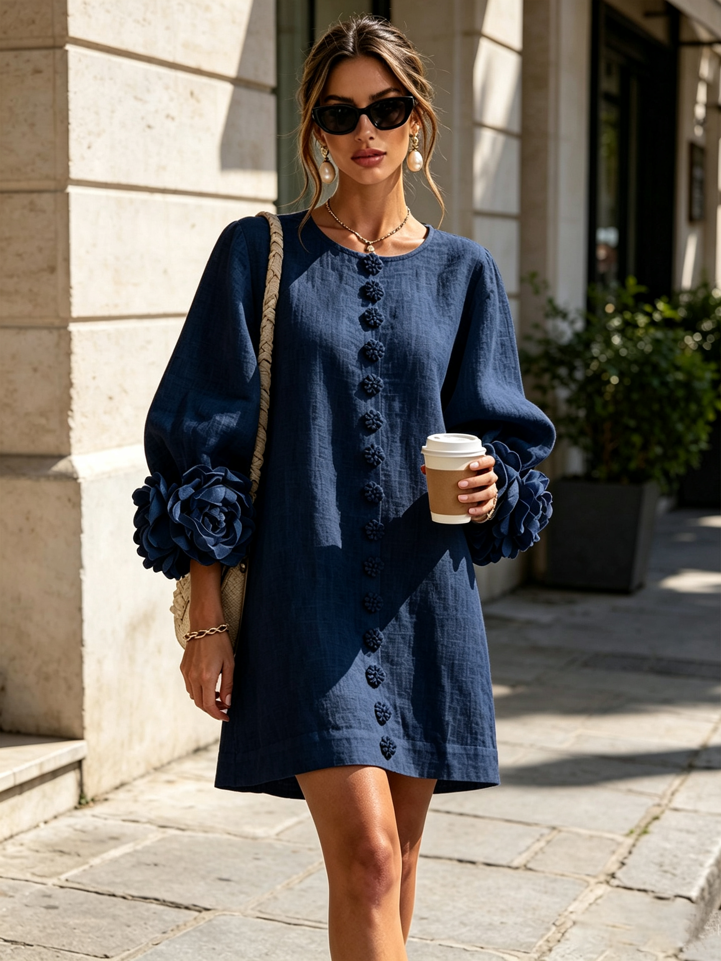 Florence Floral Button-Down Mini Dress – Effortless Chic for Any Occasion