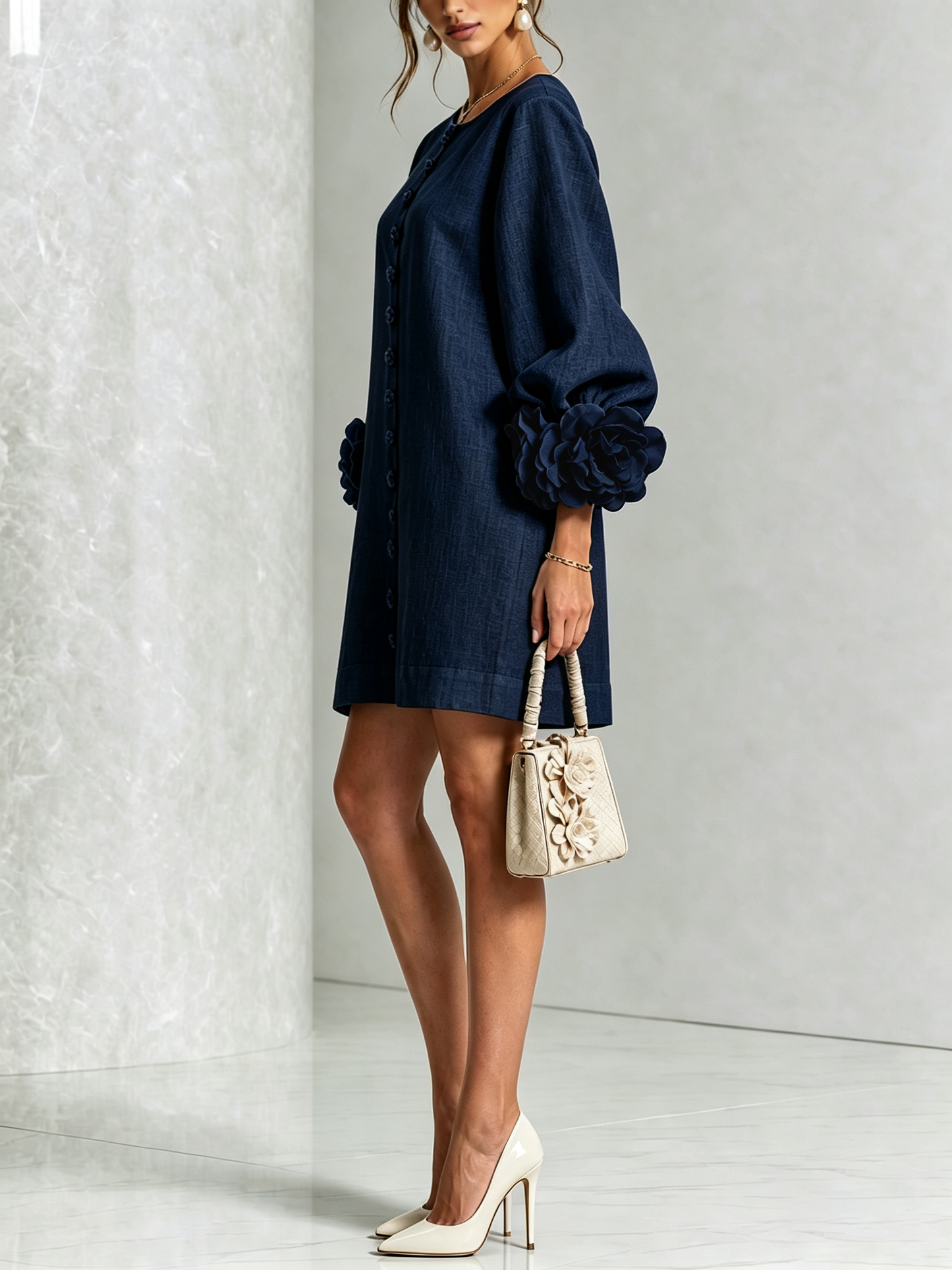 Florence Floral Button-Down Mini Dress – Effortless Chic for Any Occasion