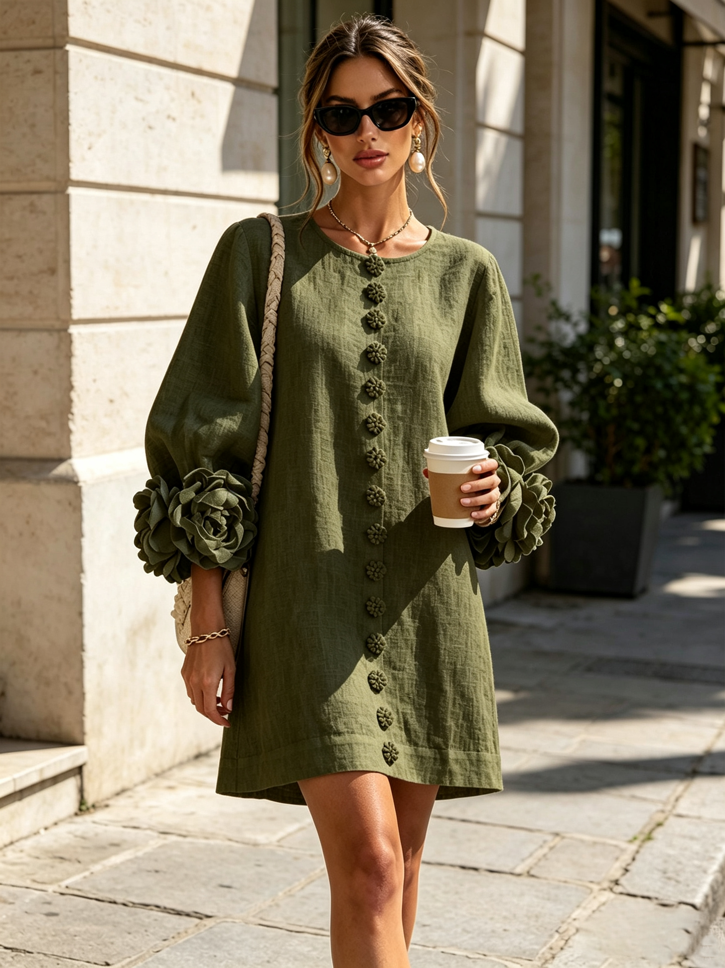 Florence Floral Button-Down Mini Dress – Effortless Chic for Any Occasion