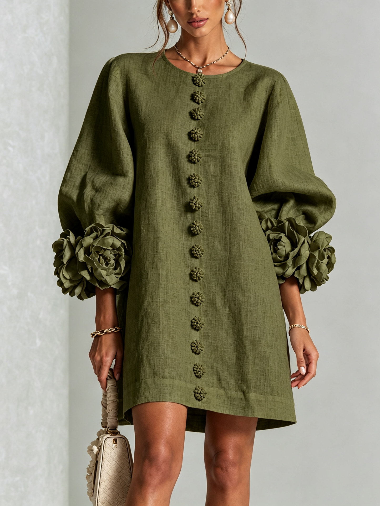 Florence Floral Button-Down Mini Dress – Effortless Chic for Any Occasion
