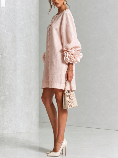 Florence Floral Button-Down Mini Dress – Effortless Chic for Any Occasion