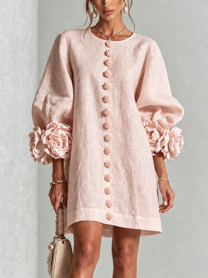 Florence Floral Button-Down Mini Dress – Effortless Chic for Any Occasion