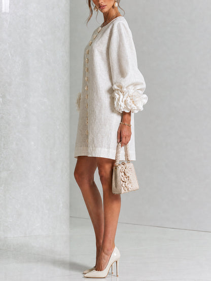 Florence Floral Button-Down Mini Dress – Effortless Chic for Any Occasion