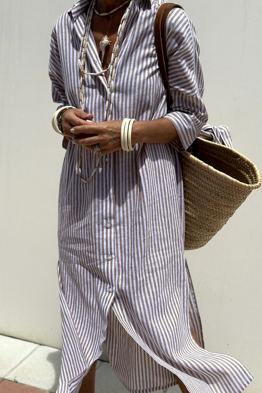 Sophia | Timeless Striped Shirt Dress with Effortless Elegance and Comfort
