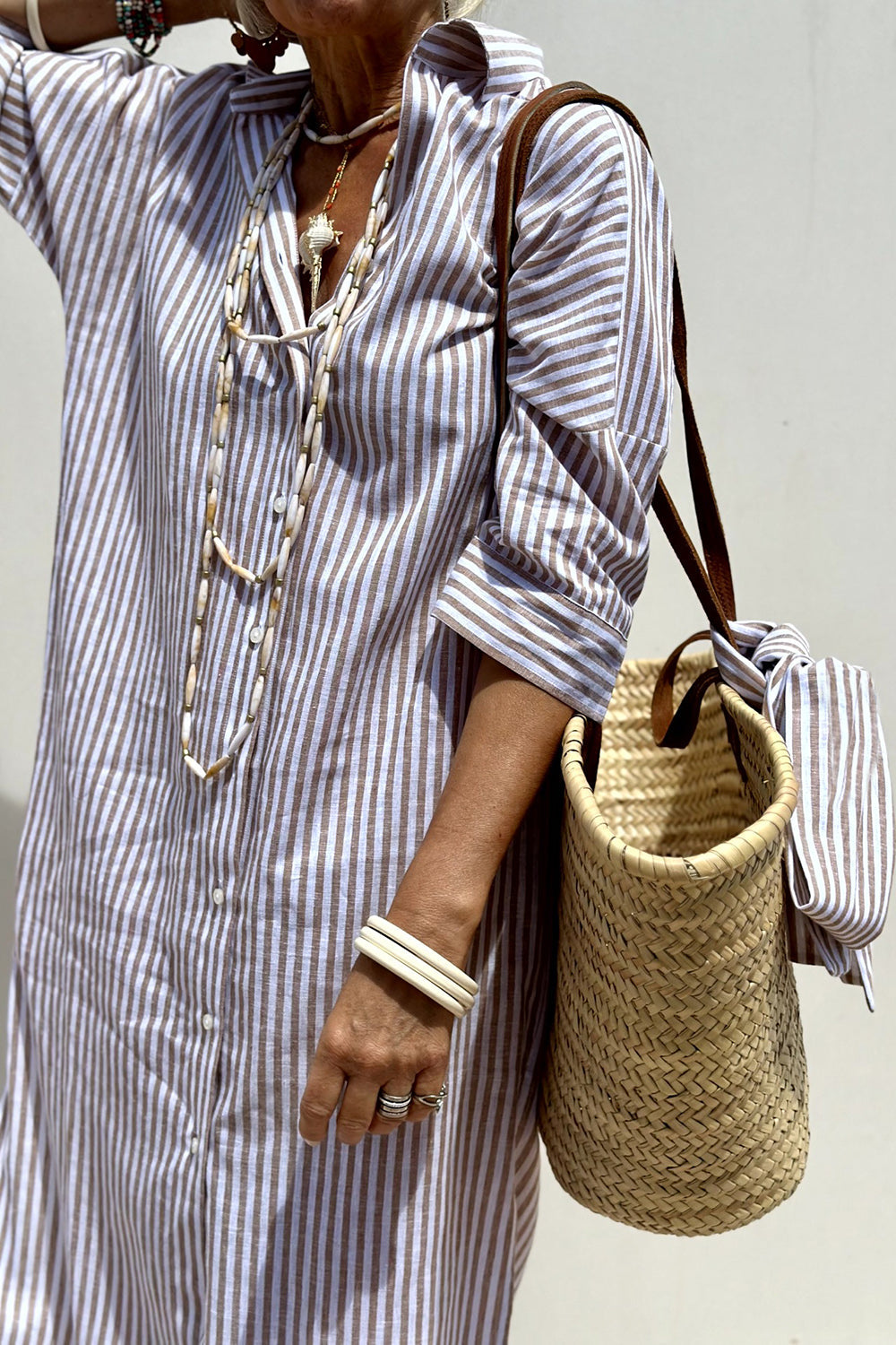 Sophia | Timeless Striped Shirt Dress with Effortless Elegance and Comfort