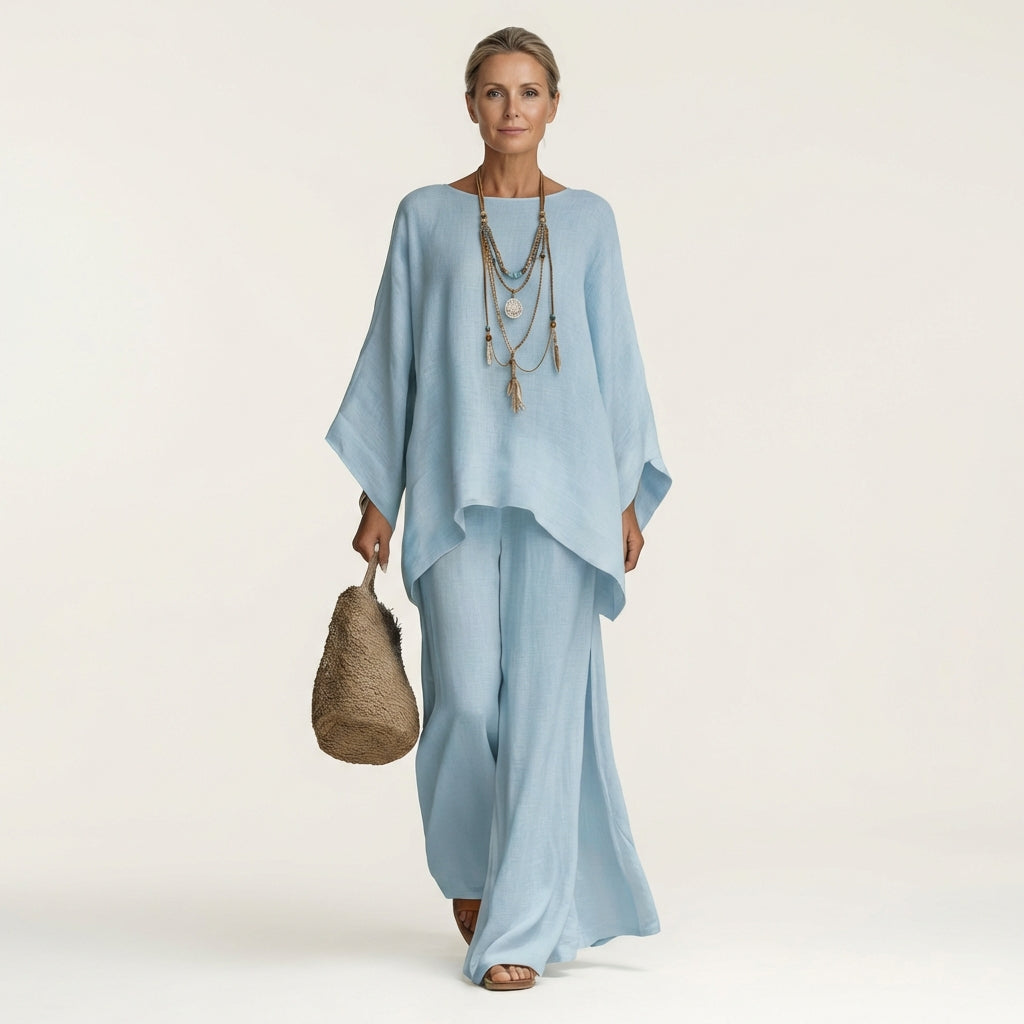 Majolie Linen-Blend Boho Set – Effortless Bohemian Style