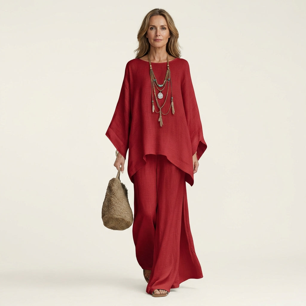 Majolie Linen-Blend Boho Set – Effortless Bohemian Style