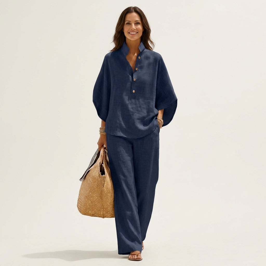 Zerah Linen Two-Piece Set – Effortless Style and Breathable Comfort