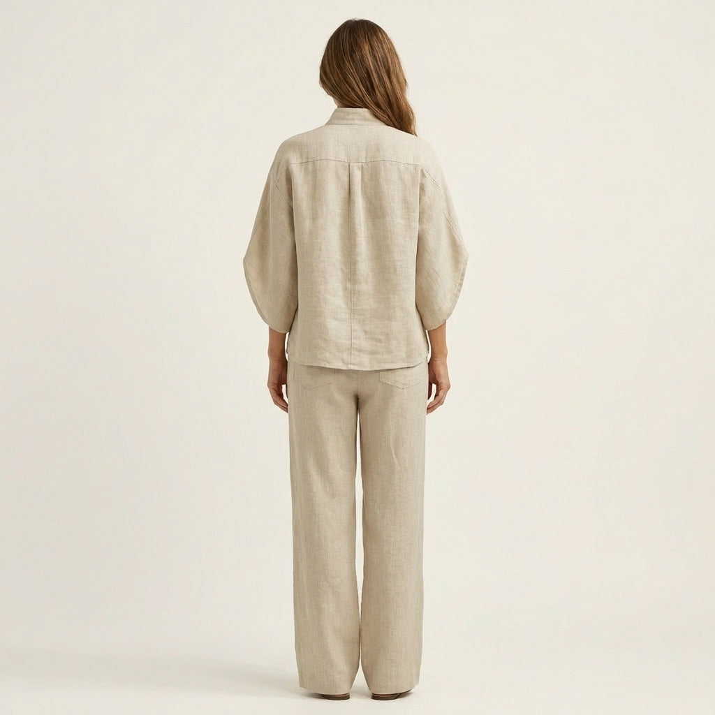 Zerah Linen Two-Piece Set – Effortless Style and Breathable Comfort