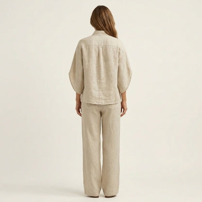 Zerah Linen Two-Piece Set – Effortless Style and Breathable Comfort