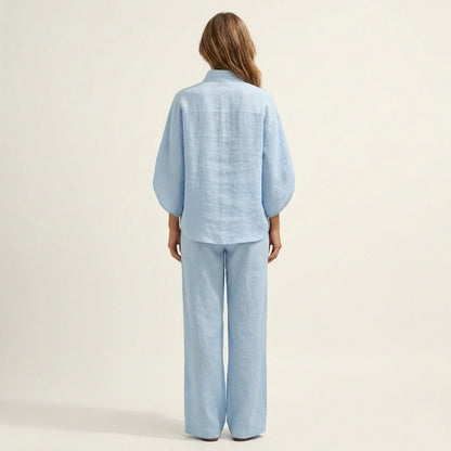 Zerah Linen Two-Piece Set – Effortless Style and Breathable Comfort