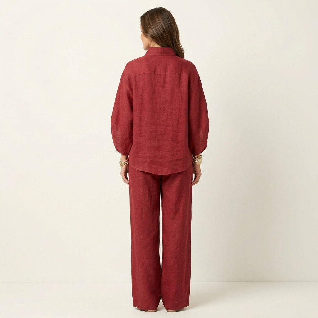 Zerah Linen Two-Piece Set – Effortless Style and Breathable Comfort