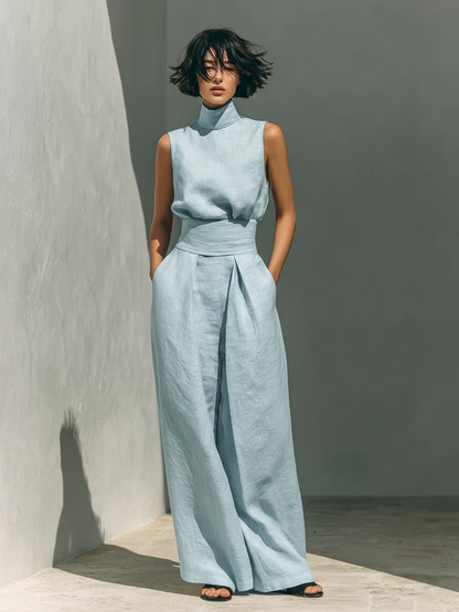 Nuria | Sleek Minimalist Sleeveless Top Set – Size S1