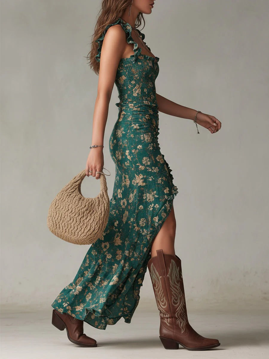 Sienna | Floral Ruched Maxi Dress
