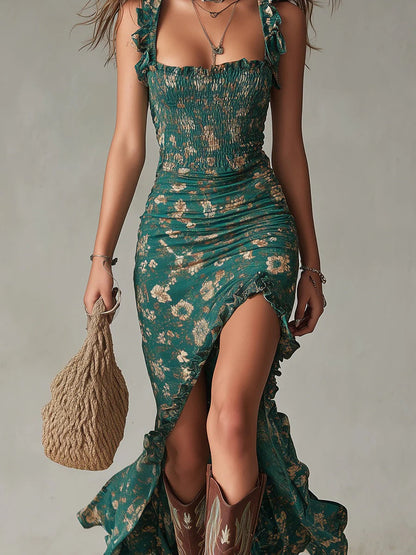Sienna | Floral Ruched Maxi Dress