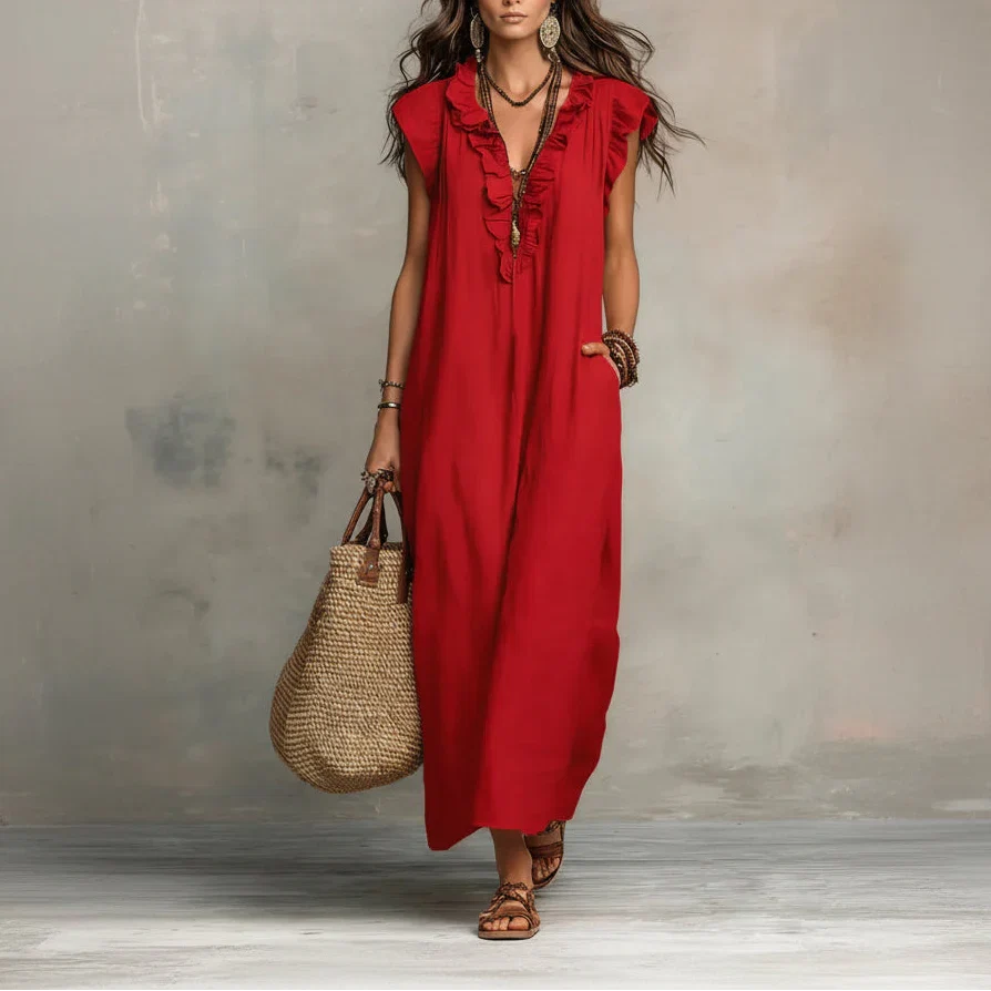 Zoey Long Bohemian Maxi Dress – Effortless Flow, Boho-Chic Style for Any Occasion